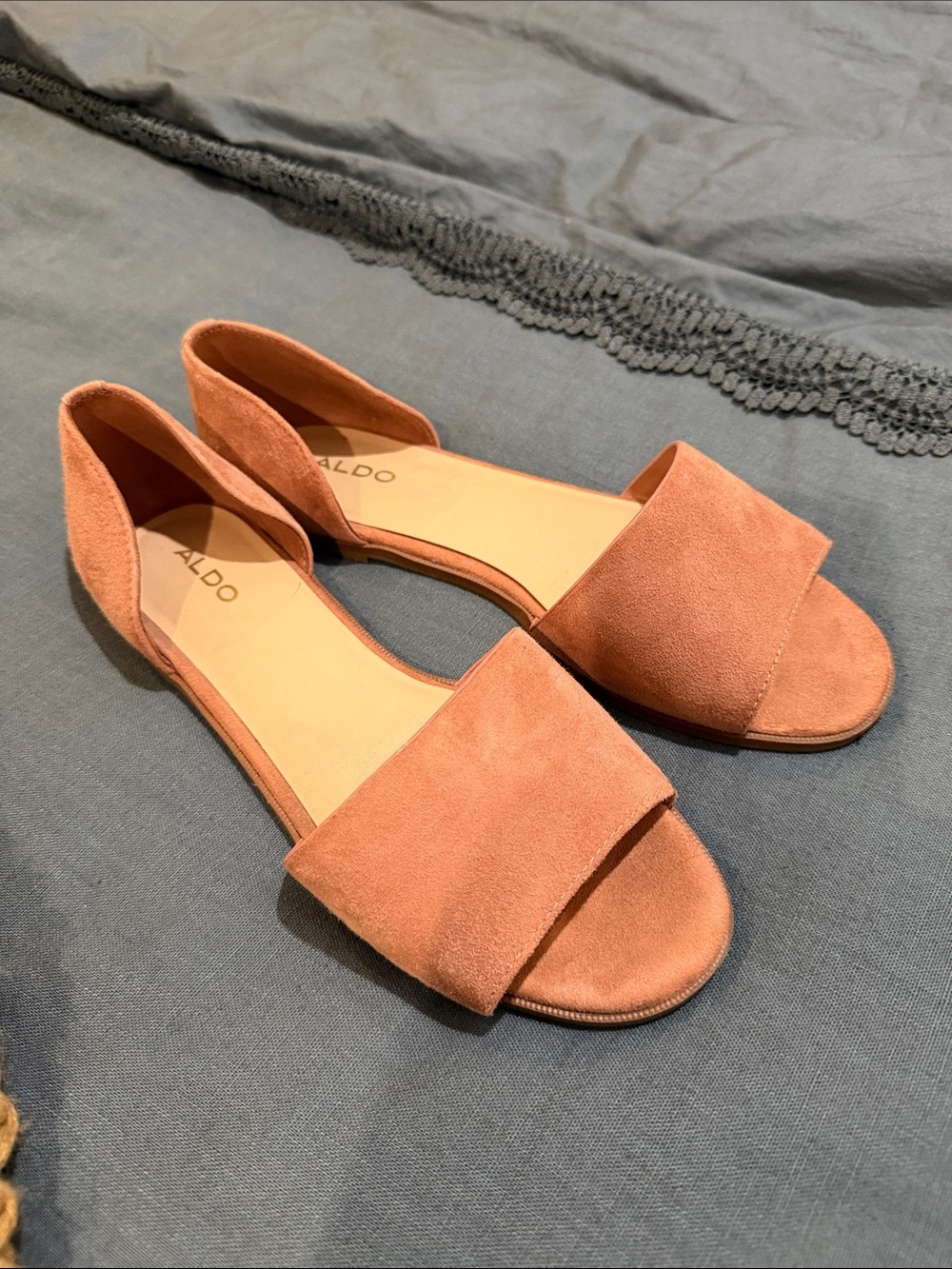 Aldo Suede D'Orsay Sandals in Rosewood